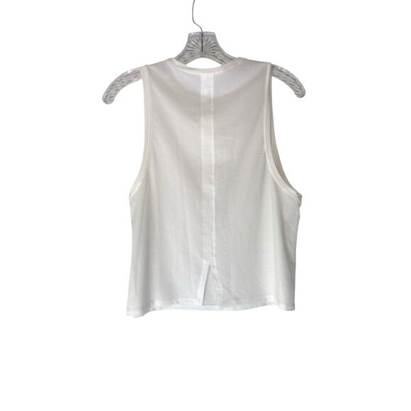 Spanx Tank Top White Basic Casual Sleeveless Workout Gym Lightweight Small - Picture 9 of 11